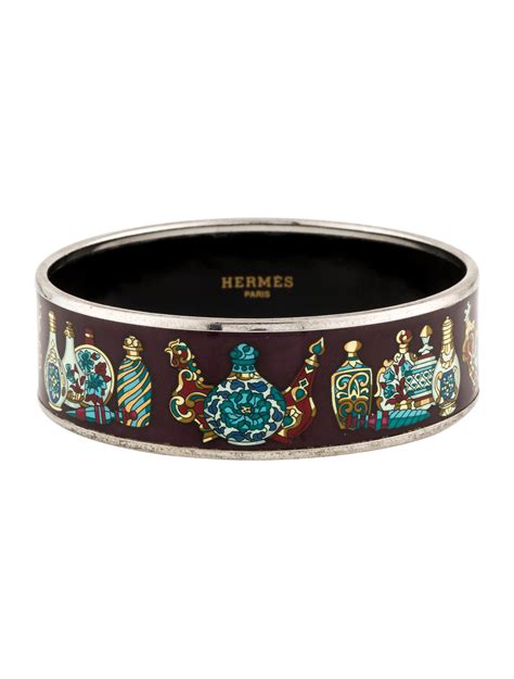 hermes vintage bangle|hermes wide enamel bangle.